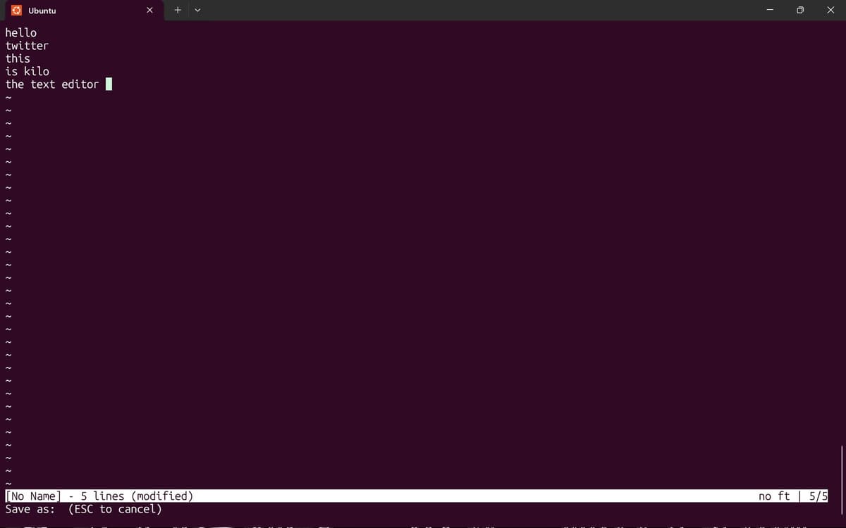 kilo-txt-editor: Terminal Text Editor in Pure C