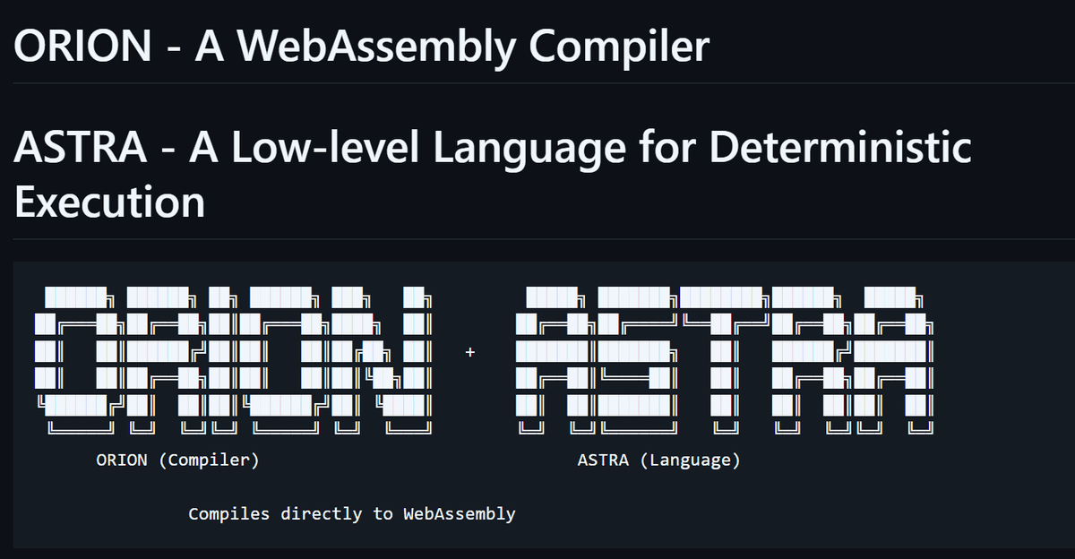 ORION: WebAssembly Compiler + ASTRA Language