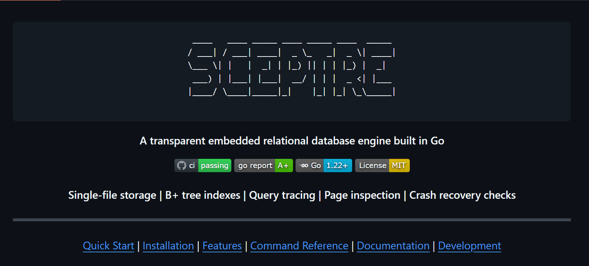 Sceptre: Embedded Relational Database Engine