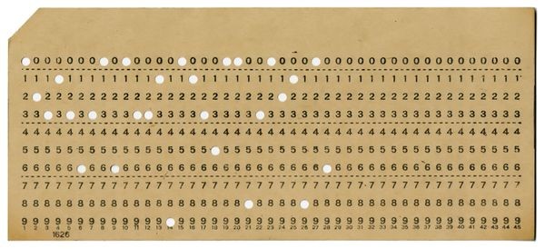 Punch cards used in early computing